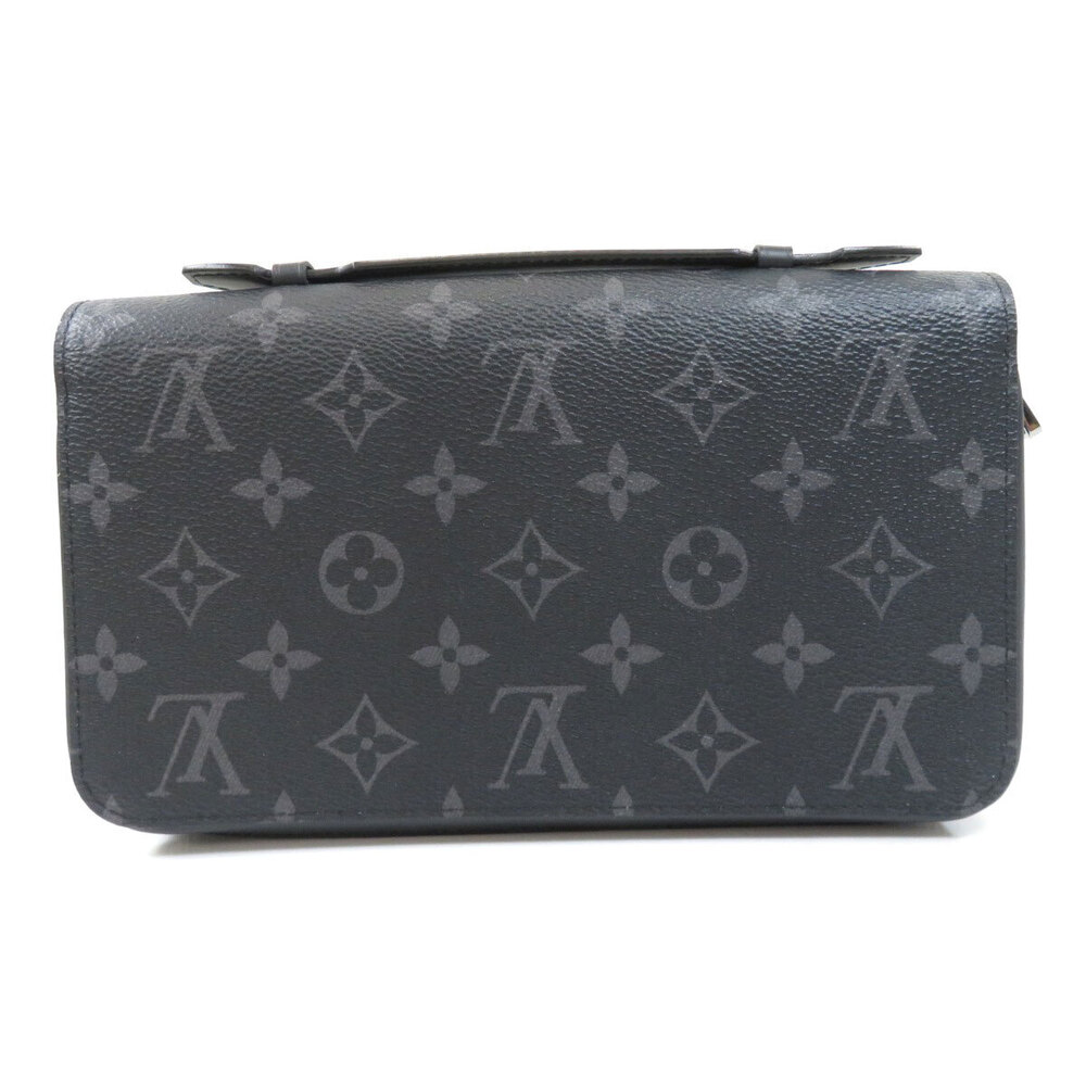Louis Vuitton coin purse Wallet Eclipse Monogram Long Zippy Black